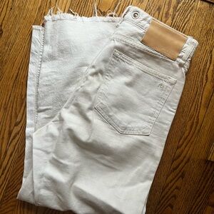 rag and bone | crop white flare Jean